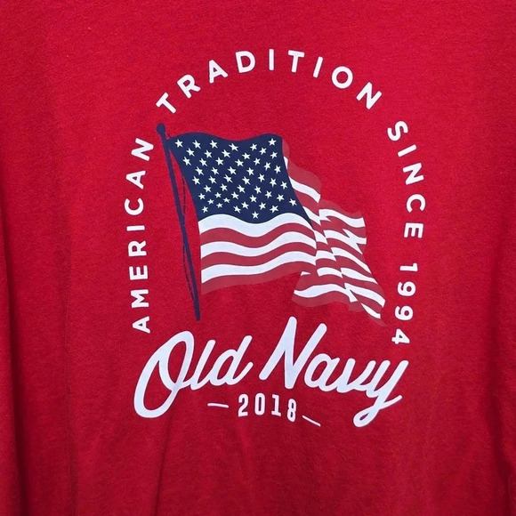 Old Navy | Graphic Tee | Red Wite Blue | Size XXL - Picture 5 of 6
